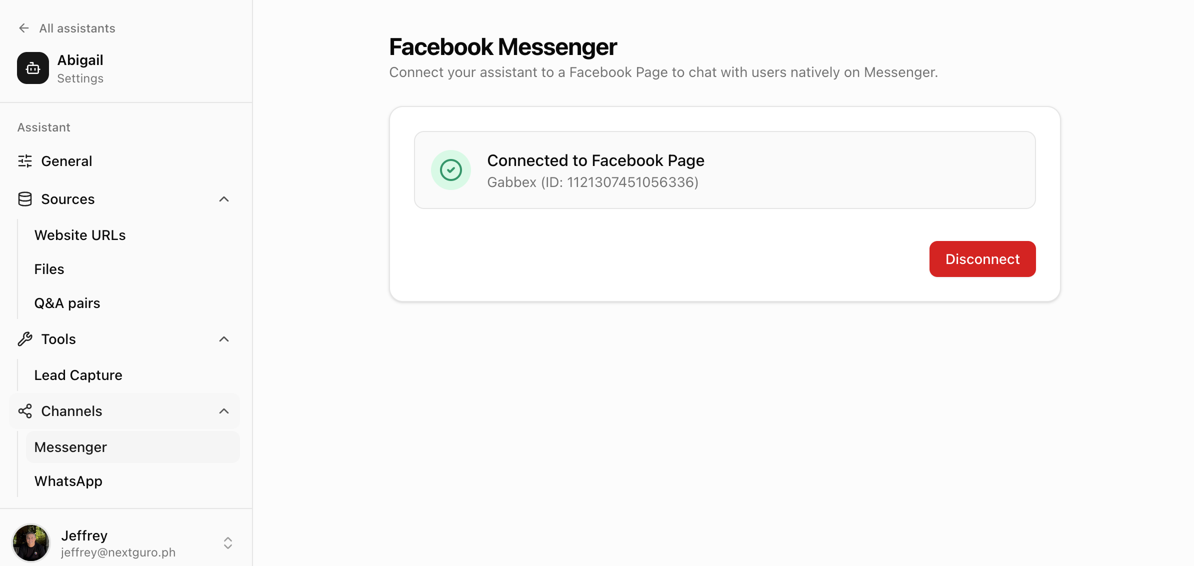 Connected state and Messenger test